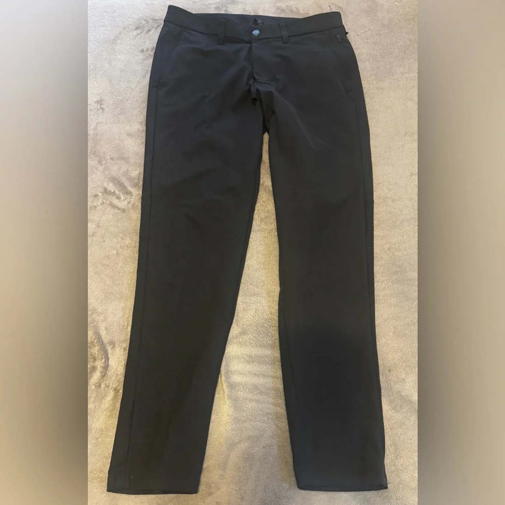 Lululemon ABC Pants Men's 32 Navy Blue Slim Fit Stretch Casual Golf Travel